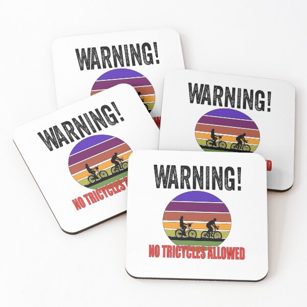 Item preview, Warning! No Tricycles Allowed with the big l Bikes. designed and sold by TJHstudio.