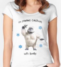 Bumble for Christmas Fitted Scoop T-Shirt