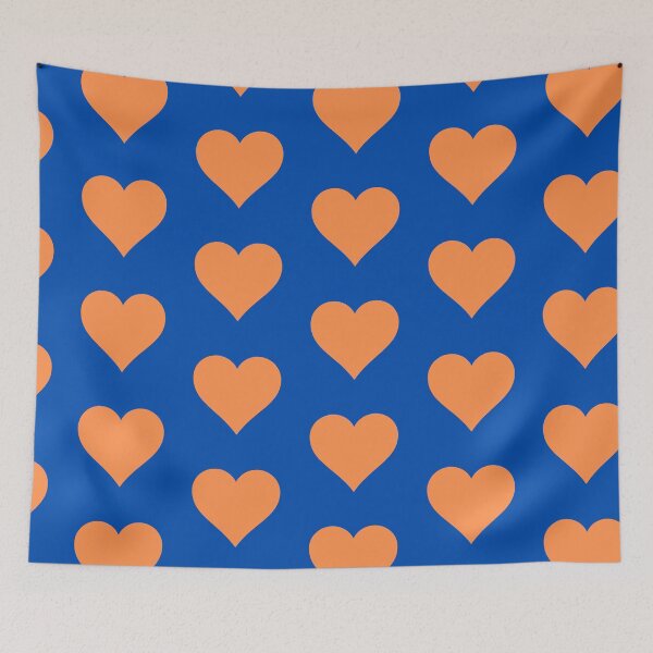 Item preview, UF Orange and Blue Heart Pattern Go Gators designed and sold by collazodesigns.