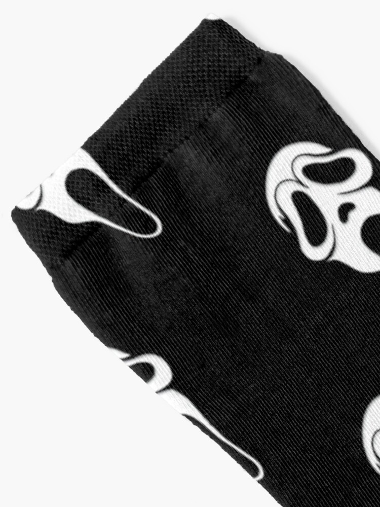 Alternate view of Scream movie ghostface pattern Socks