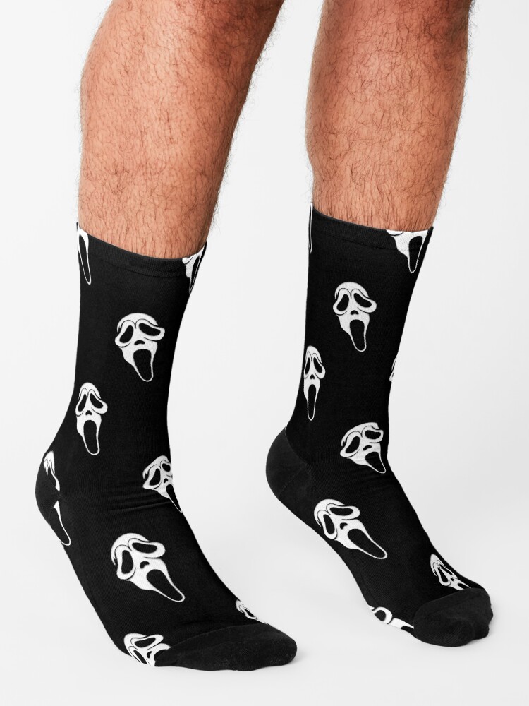 Alternate view of Scream movie ghostface pattern Socks