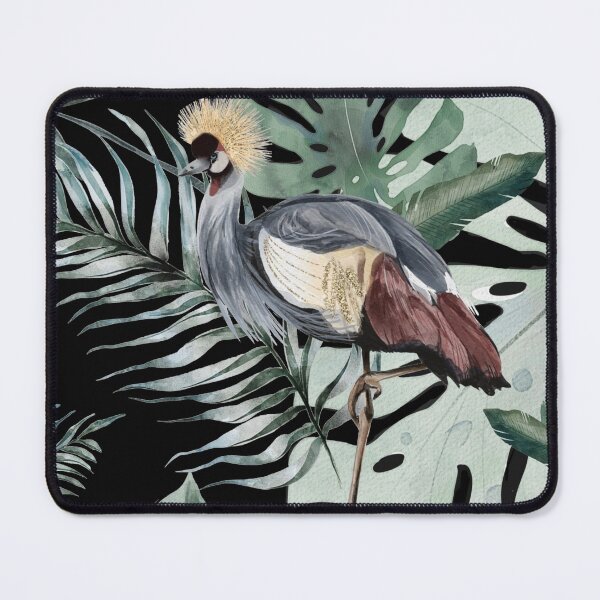 Item preview, Tropical Bird with Green Leaf Background designed and sold by MugsAndDuds.
