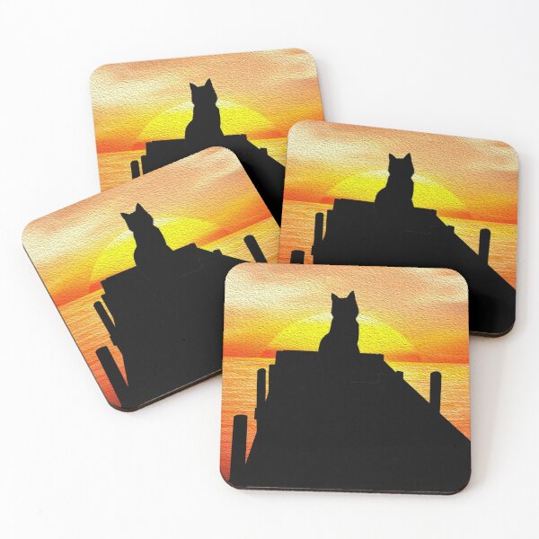 Item preview,  Cat at sunset designed and sold by ARTDAMPLUS.