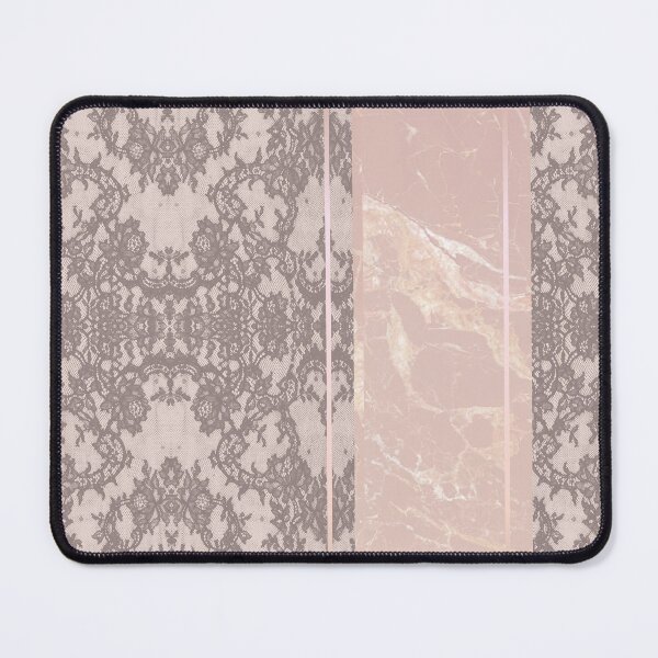 Item preview, Chic Pastel Rose Pink Rosegold Geometric Floral Lace and Marble Pattern designed and sold by LaceySkies.