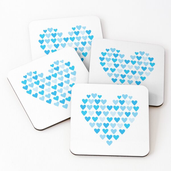 Item preview, Blue Heart shaped Hearts designed and sold by Ninja Design Printable.