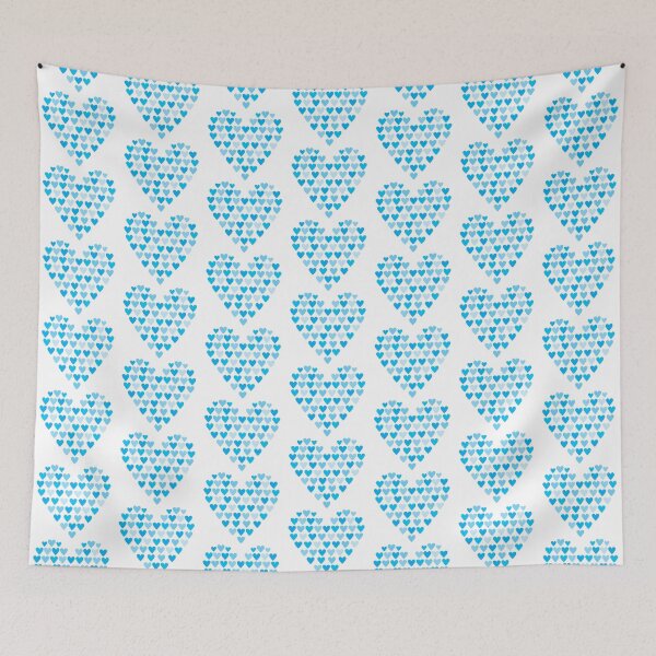 Item preview, Blue Heart shaped Hearts designed and sold by Ninja Design Printable.