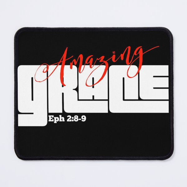 Item preview, Amazing Grace, Ephesians 2 8, Christian Inspirational Design, Religious Sayings, By God in Red designed and sold by LifeCrush.