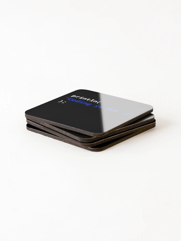 Thumbnail 4 of 5, Coasters (Set of 4), Computer Geek coding Is Fun designed and sold by ComputerGeeksTs.