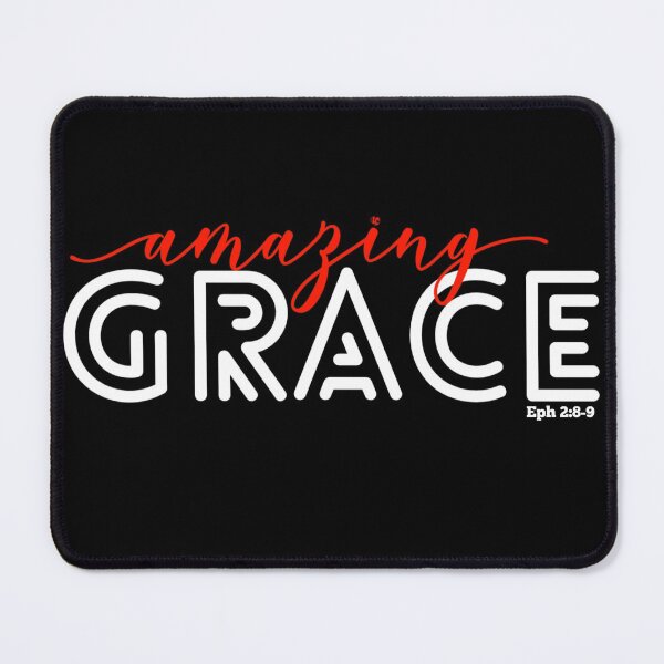 Item preview, Amazing Grace, Ephesians 2 8, Christian Inspirational Design, Religious Sayings, By God in Red designed and sold by LifeCrush.