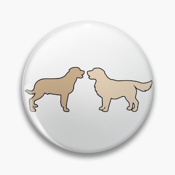 Artikelvorschau, Nellie & Maggie sagen Hallo (zwei beige Hunde) entworfen und verkauft von andmarstan.