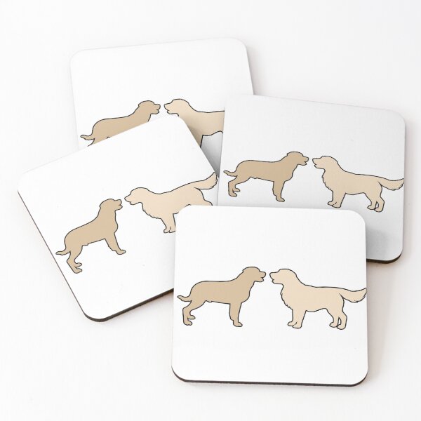 Item preview, Nellie & Maggie Saying Hello (Two Beige Dogs)  designed and sold by andmarstan.