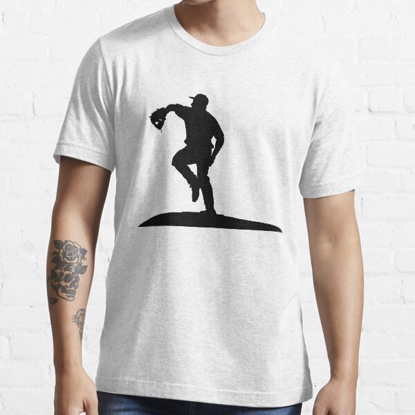 "Baseball player, pitcher while throwing ball. Pitcher throwing a ball on pitcher mound. " T