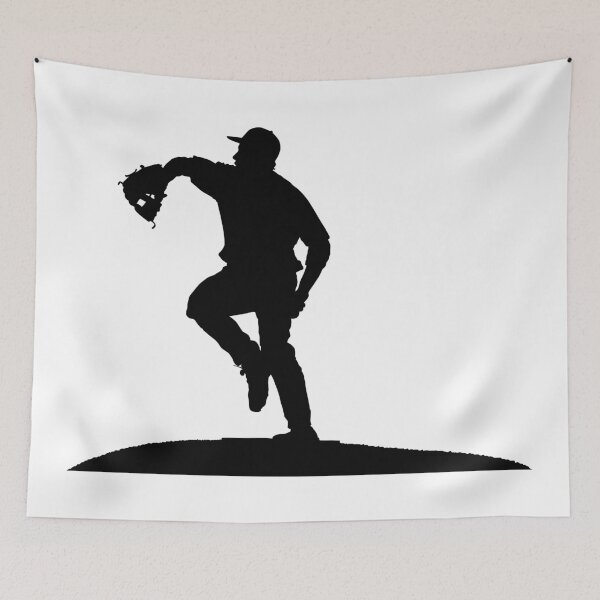 Item preview, Baseball player, pitcher while throwing ball. Pitcher throwing a ball on pitcher mound.  designed and sold by Marcin Adrian.
