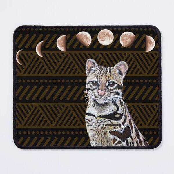 Item preview, "Indigenous Ocelot & Moon faces" designed and sold by mandalatepui.