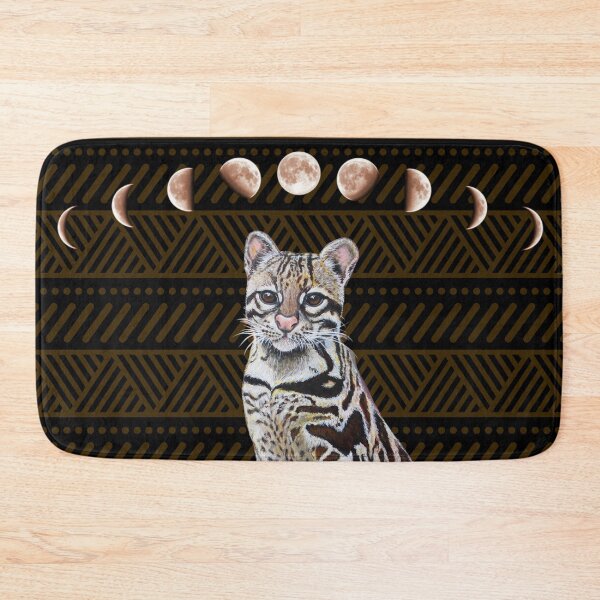 Item preview, "Indigenous Ocelot & Moon faces" designed and sold by mandalatepui.
