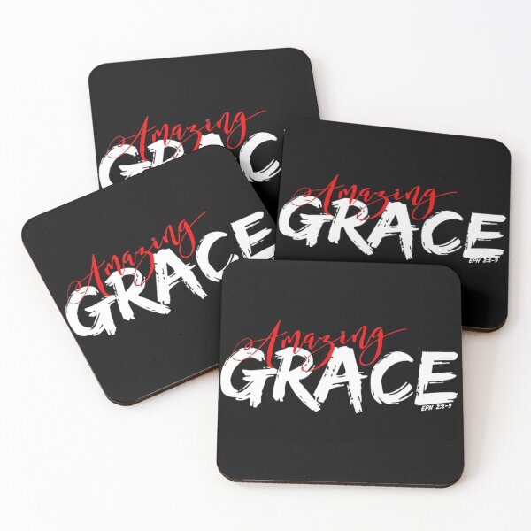 Item preview, Amazing Grace, Ephesians 2 8, Christian Inspirational Design, Religious Sayings, By God in Red designed and sold by LifeCrush.