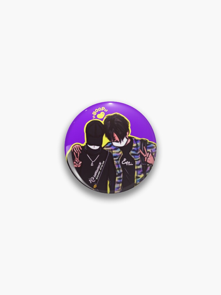 Jikook airport look - purple background version Pin for Sale by