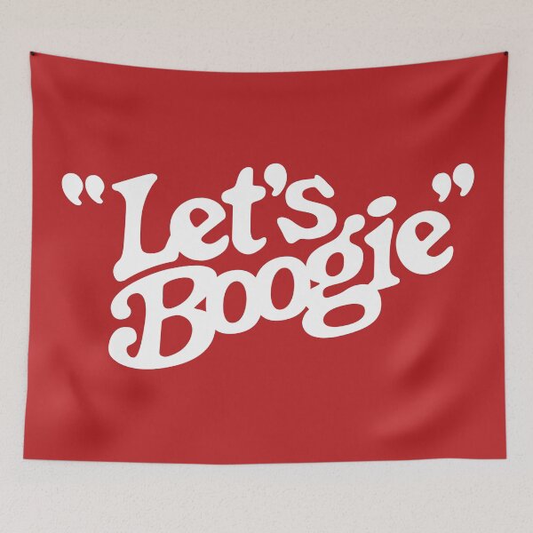 Item preview, Let's Boogie (White on Red) designed and sold by Justin Ellis.