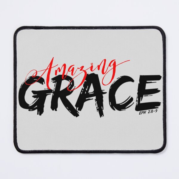 Item preview, Amazing Grace, Ephesians 2 8, Christian Inspirational Design, Religious Sayings, By God in Red designed and sold by LifeCrush.