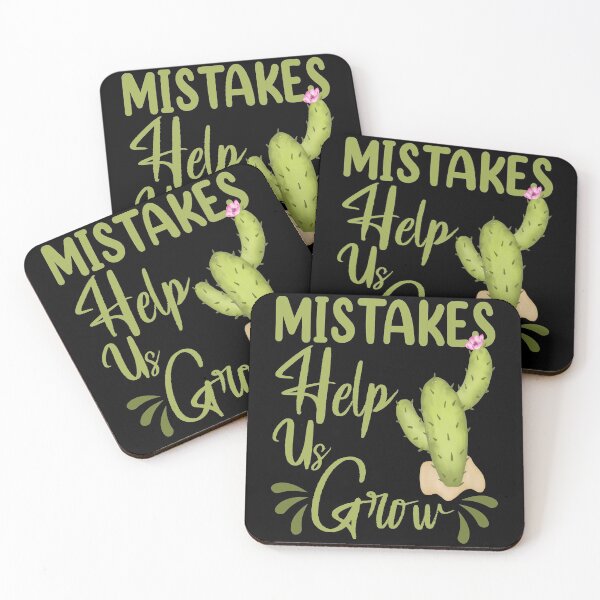 Item preview, Mistakes Help Us Grow Mindset Cactus  designed and sold by Memes-for-all.