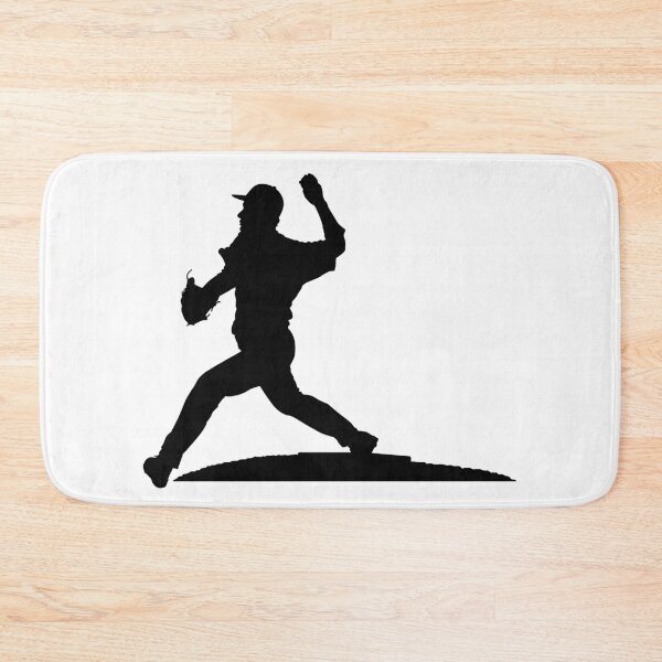 Item preview, Baseball player, pitcher while throwing ball. Pitcher throwing a ball on pitcher mound.  designed and sold by Marcin Adrian.