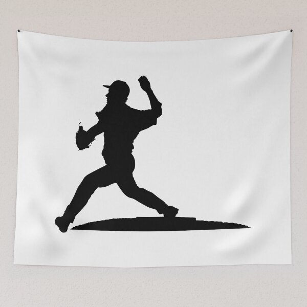 Item preview, Baseball player, pitcher while throwing ball. Pitcher throwing a ball on pitcher mound.  designed and sold by Marcin Adrian.