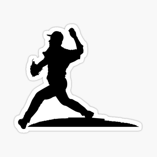 Baseball Pitcher Throwing Ball Silhouette