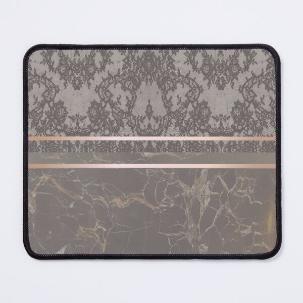 Item preview, Chic Pastel Beige Warm Grey Rosegold Geometric Floral Lace and Marble Pattern designed and sold by LaceySkies.