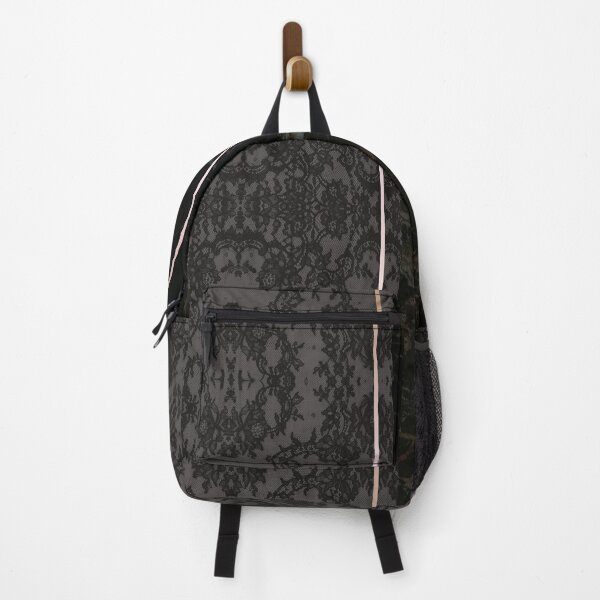 Item preview, Chic Tonal Black Grey Rosegold Geometric Floral Lace and Marble Pattern  designed and sold by LaceySkies.