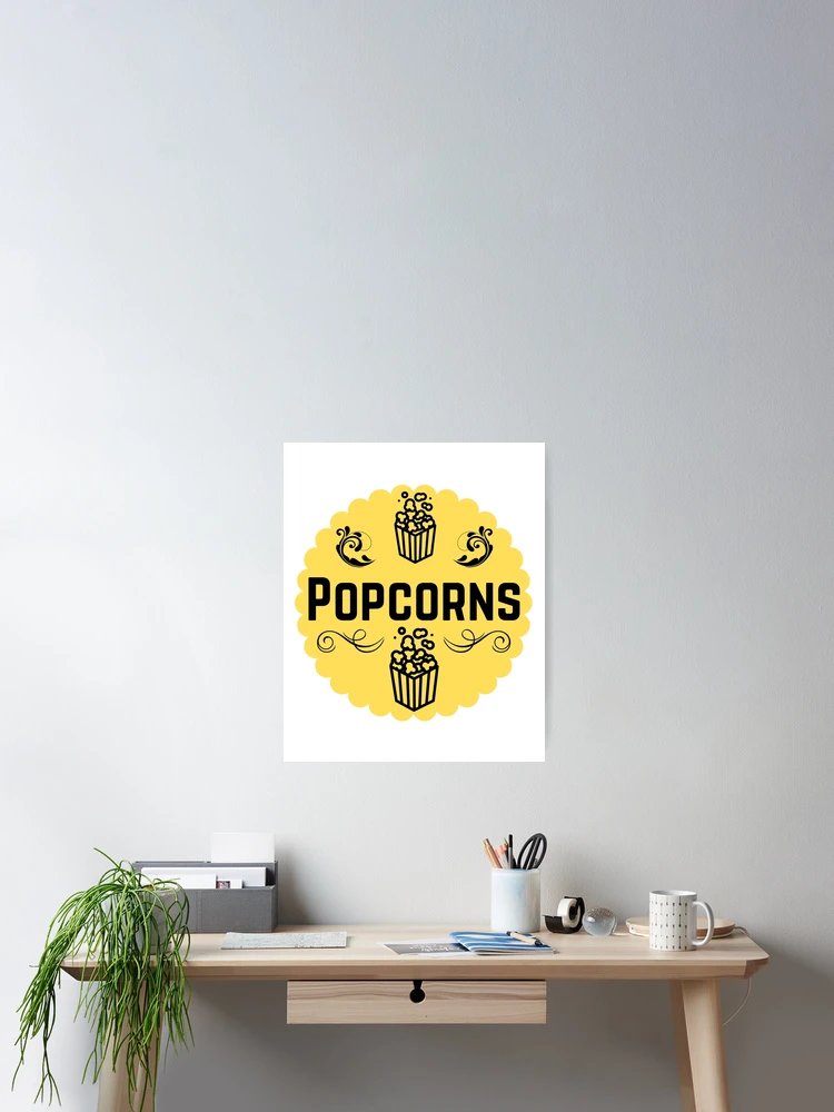 Thumbnail 2 of 3, Poster, Popcorn - Yellow Food Container Label designed and sold by LabelStore.