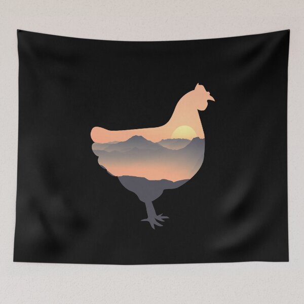 Item preview, Chicken Farm Silhouette Sun Mountain Gift designed and sold by alaechamlal.