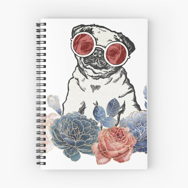 Item preview, Pug in flowers designed and sold by JuVentura.