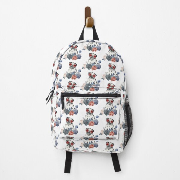 Item preview, Pug in flowers designed and sold by JuVentura.