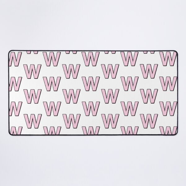 Item preview, Pink letter W designed and sold by Ninja Design Printable.