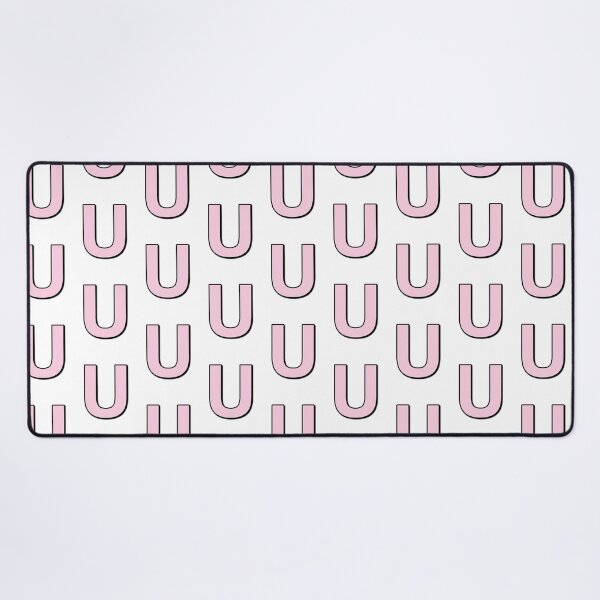 Item preview, Pink letter U designed and sold by Ninja Design Printable.