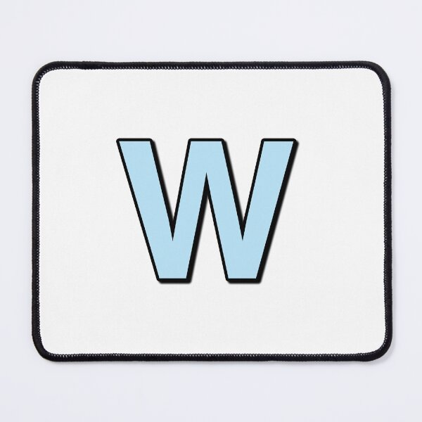 Item preview, Blue letter W designed and sold by Ninja Design Printable.