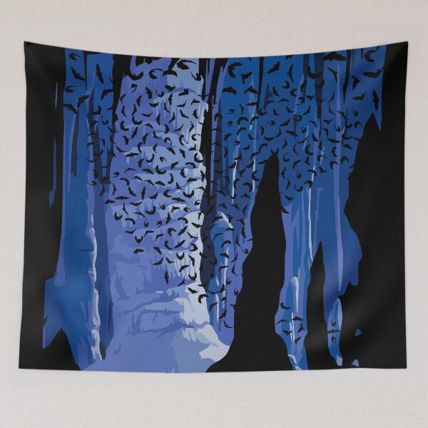 Item preview, 65 MCMLXV  Spooky Blue Bat Cavern Pattern designed and sold by 65 MCMLXV.