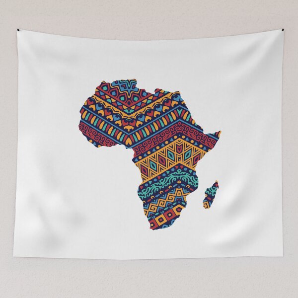 Item preview, Africa Map| Ethnic Ornaments Pattern designed and sold by Alarasboy.