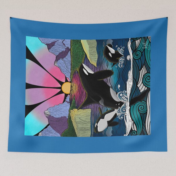 Item preview, Orcas in Alaska designed and sold by JulesOfTheSea21.