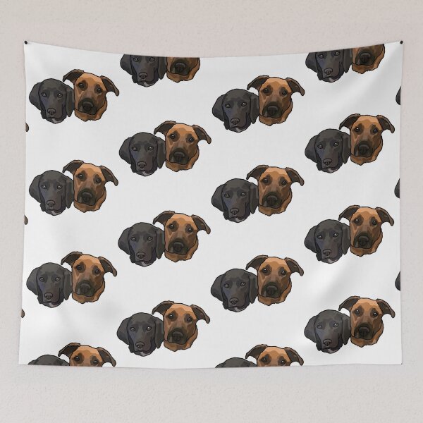 Item preview, Puppy Siblings - Black Lab and Tan/Brown Doggo designed and sold by tgannon.