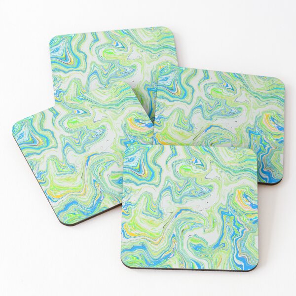 Item preview, Beautiful Funky Blue Green Marble Effect Pattern designed and sold by Blobertinka.