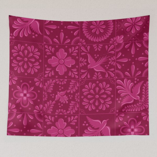 Item preview, Mexican Pink Talavera Tiles Pattern by Akbaly designed and sold by Akbaly.