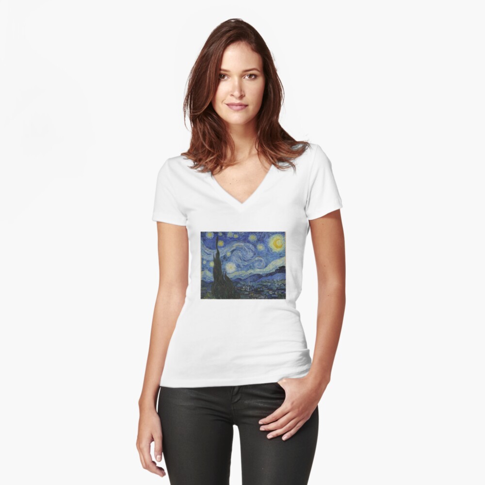 Item preview, Fitted V-Neck T-Shirt designed and sold by dzdn.