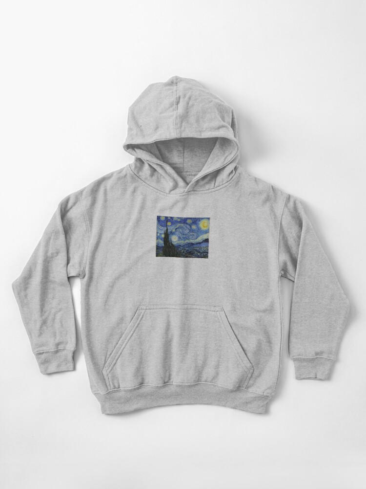 Thumbnail 1 of 5, Kids Pullover Hoodie, Starry Night (Vincent van Gogh) designed and sold by dzdn.