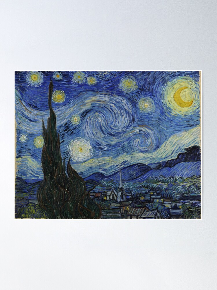 Alternate view of Starry Night (Vincent van Gogh) Poster