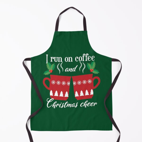 Item preview, I run on coffee and Christmas cheer - funny Christmas quotes - funny Christmas designed and sold by Alice-Elgawi.