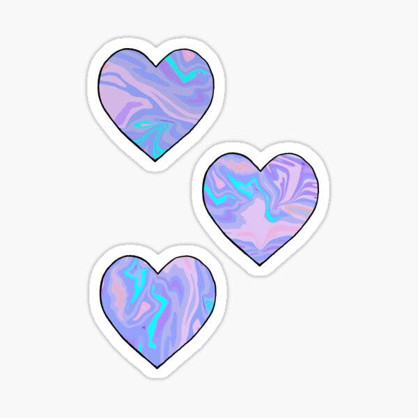 pink chrome heart sticker pack Sticker for Sale by Creative Brat Design  Studio
