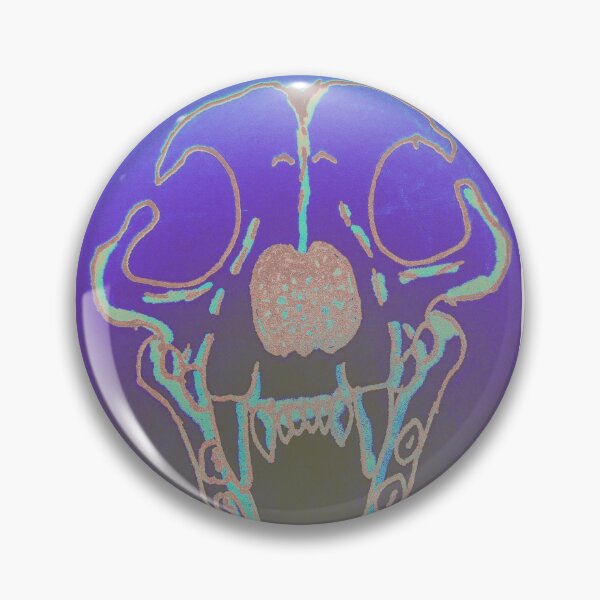 Item preview, Canine Skull in Neon Blue designed and sold by PastelHellhound.