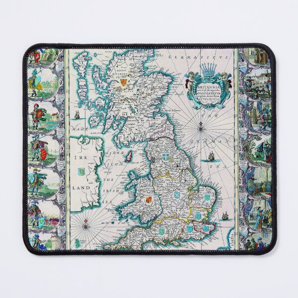 Item preview, Saxon Heptarchy Map - Jansson and Saxon 1600 - Ancient Worlds designed and sold by Culturio.
