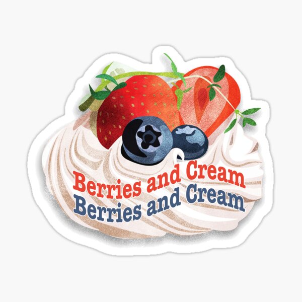 Strawberries And Cream Stickers Redbubble